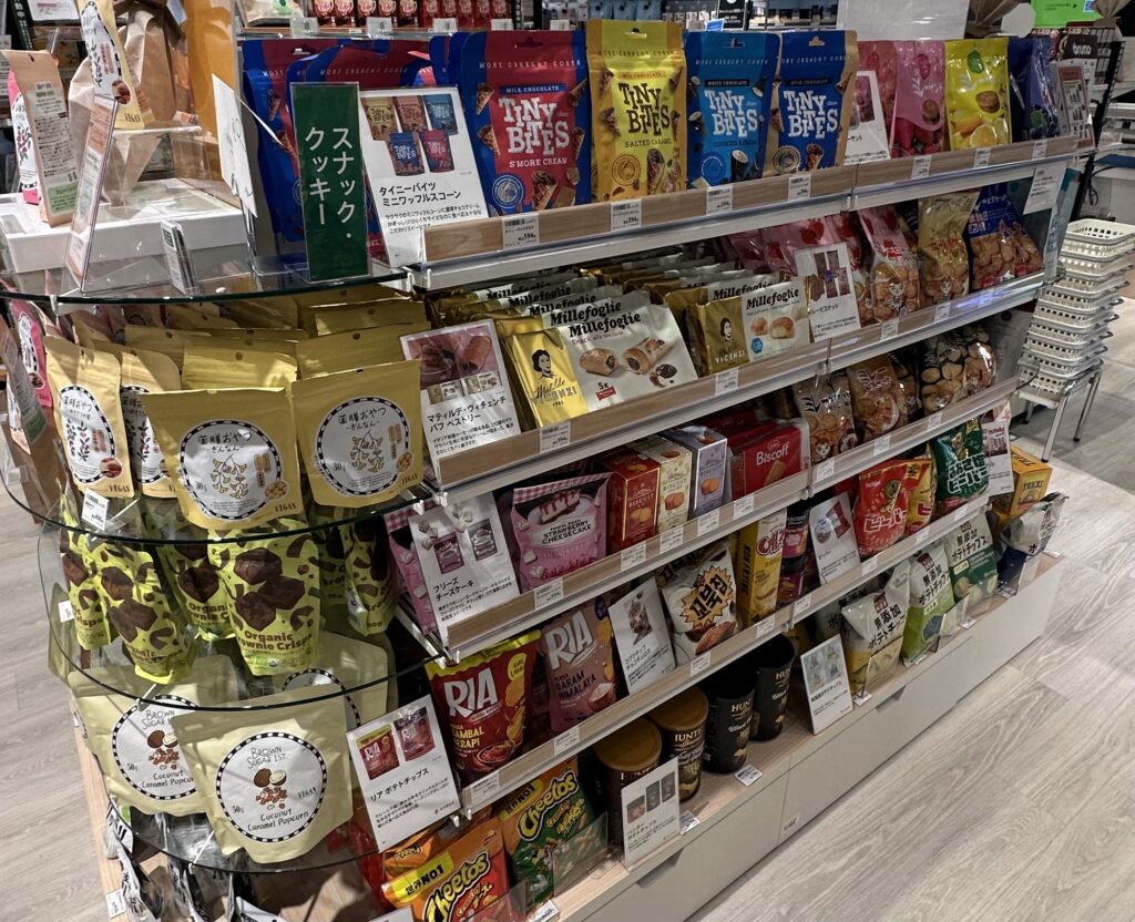 綺麗に陳列されたお菓子