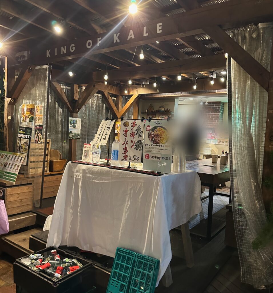 「ケールの王様/自由が丘」の店頭特設ブース